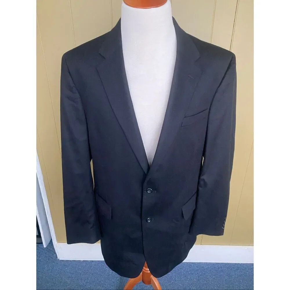 Jos A Banks men 46 XL 100% cashmere sport coat black